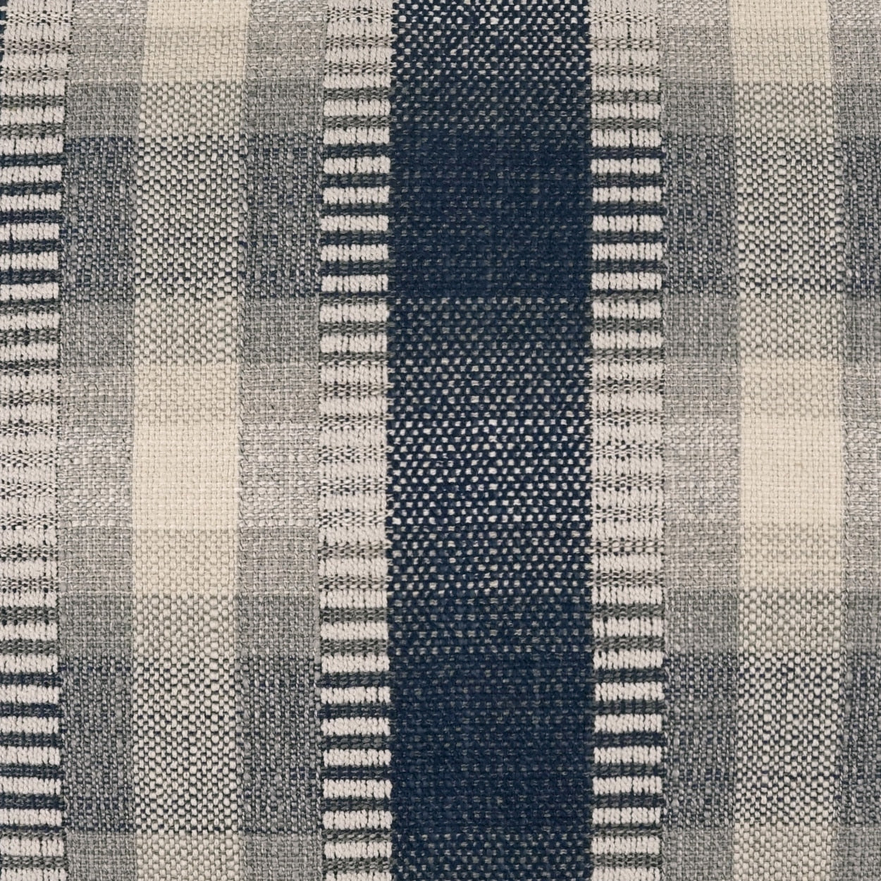 D.V. KAP HOME 4224-I-YARD Evan Fabric - Indigo Plaid - Check, Traditional, Farmhouse  Blue   - Evan
