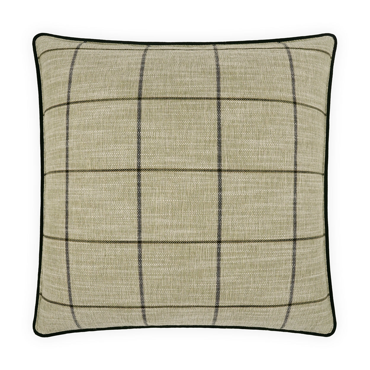 D.V. KAP HOME   24" x 24" Bowden Pillow - Fern Plaid - Check, Traditional, Farmhouse    - 4226-F-2424