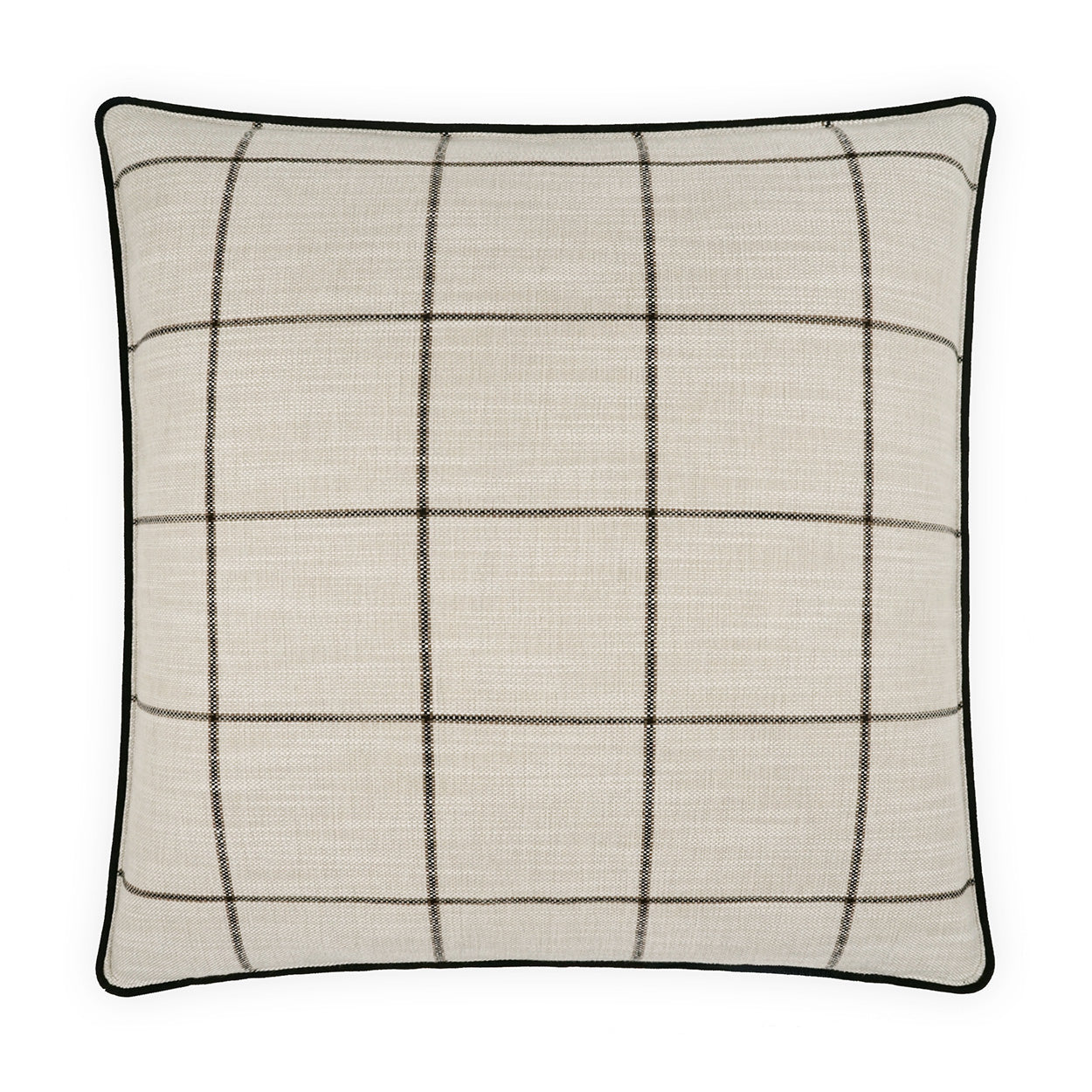 D.V. KAP HOME   24" x 24" Bowden Pillow - Shell Plaid - Check, Traditional, Farmhouse    - 4226-S-2424
