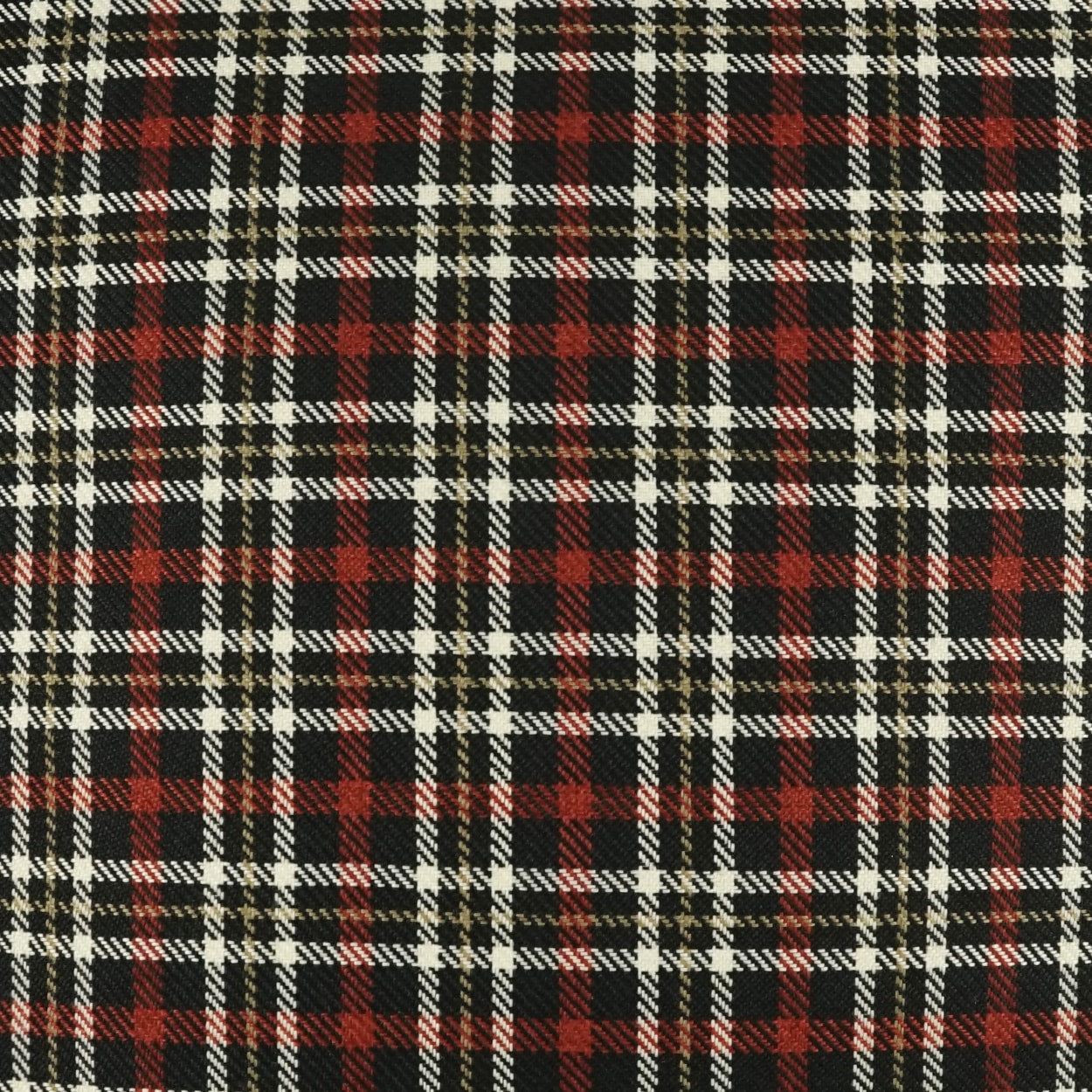 D.V. KAP HOME 4227-C-YARD Falmouth Fabric - Cinnabar Plaid - Check, Traditional, Farmhouse  Red, Black   - Falmouth