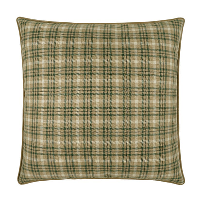 D.V. KAP HOME   24" x 24" Falmouth Pillow - Green Plaid - Check, Traditional, Farmhouse    - 4227-G-2424