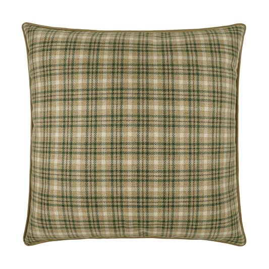 D.V. KAP HOME   24" x 24" Falmouth Pillow - Green Plaid - Check, Traditional, Farmhouse    - 4227-G-2424