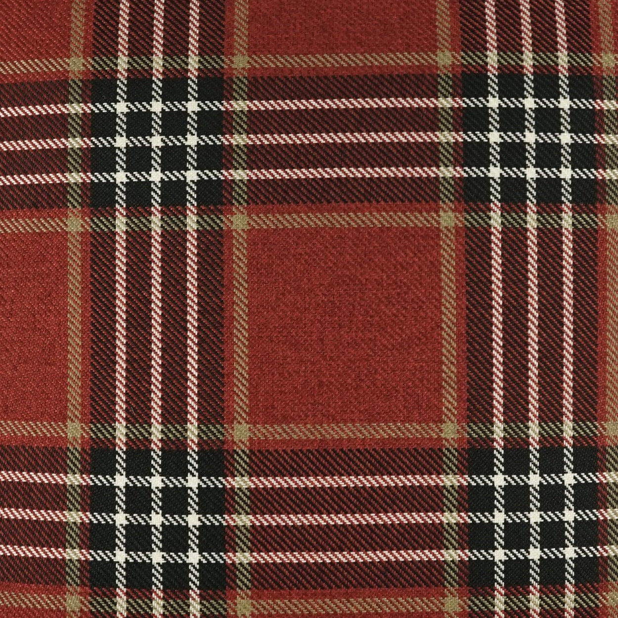 D.V. KAP HOME 4228-C-YARD Yarmouth Fabric - Cinnabar Plaid - Check, Traditional, Farmhouse  Red   - Yarmouth