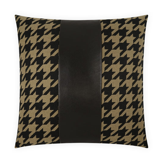 D.V. KAP HOME   24" x 24" Harwich Band Pillow - Black Traditional    - 4230-B-2424