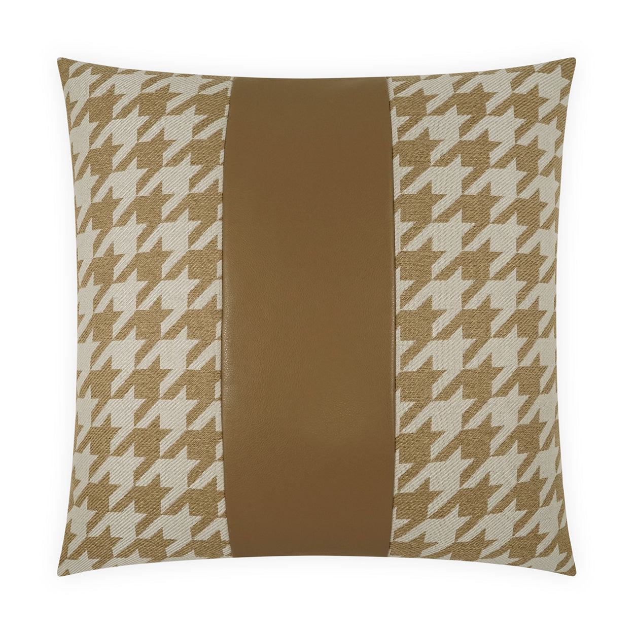D.V. KAP HOME   24" x 24" Harwich Band Pillow - Camel Traditional    - 4230-C-2424