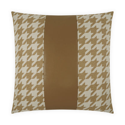D.V. KAP HOME   24" x 24" Harwich Band Pillow - Camel Traditional    - 4230-C-2424
