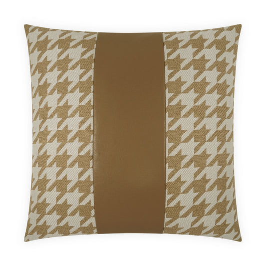 D.V. KAP HOME   24" x 24" Harwich Band Pillow - Camel Traditional    - 4230-C-2424