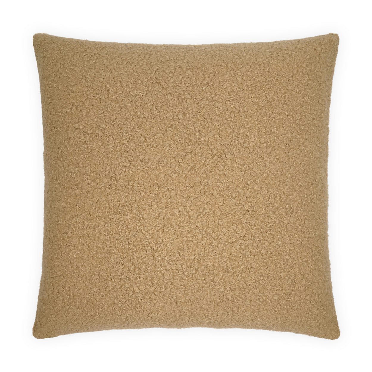 D.V. KAP HOME   24" x 24" Teddy Pillow - Camel Solid, Faux Fur    - 4231-C-2424