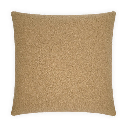 D.V. KAP HOME   24" x 24" Teddy Pillow - Camel Solid, Faux Fur    - 4231-C-2424