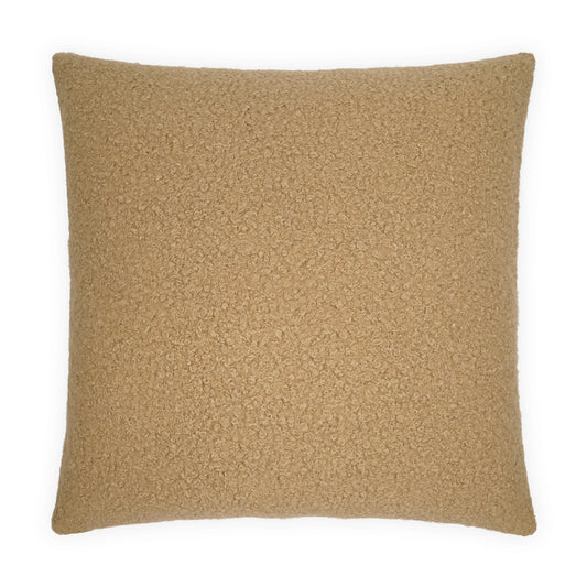 D.V. KAP HOME   24" x 24" Teddy Pillow - Camel Solid, Faux Fur    - 4231-C-2424