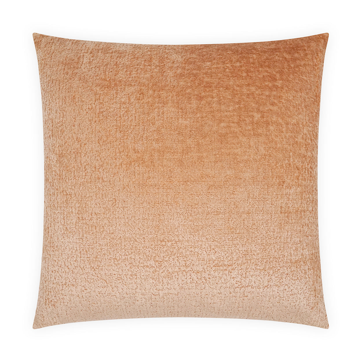 Square 24 x 24 inch blush solid textured pillow for sofa or bed.