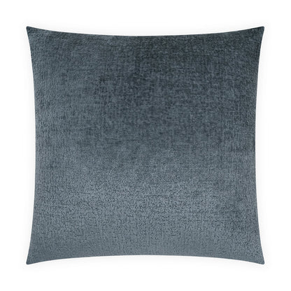 Square slate-gray textured pillow, solid color, 24" x 24", decorative sofa cushion.