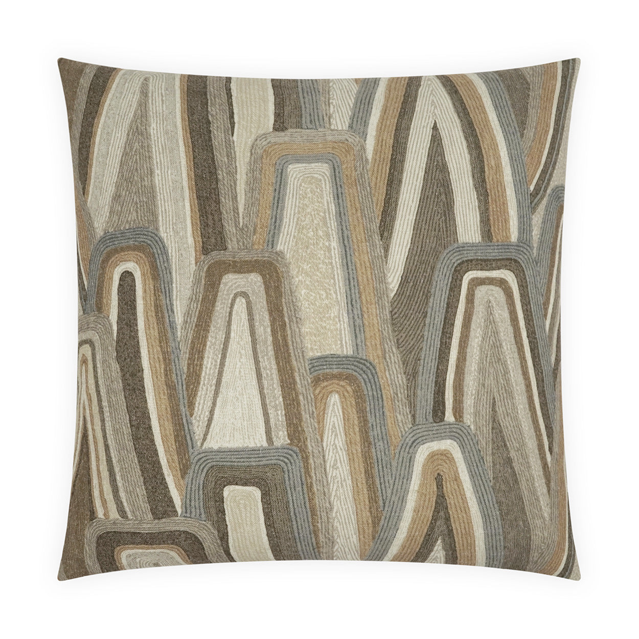 D.V. KAP HOME   24" x 24" Ridgepoint Pillow - Earth Abstract, Modern, Global    - 4239-E-2424
