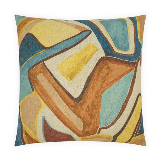 D.V. KAP HOME   24" x 24" Piero Pillow - Harvest Abstract, Modern, Global    - 4240-H-2424