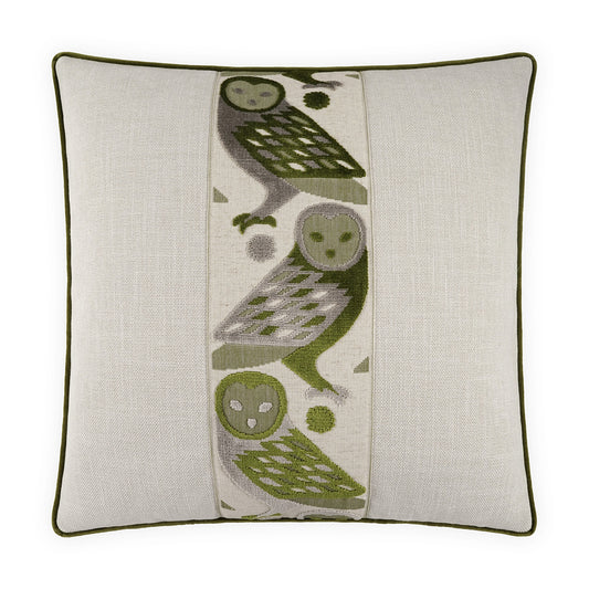 D.V. KAP HOME   24" x 24" Otus Pillow - Kiwi Animal, Novelty, Band / Ribbon    - 4241-K-2424