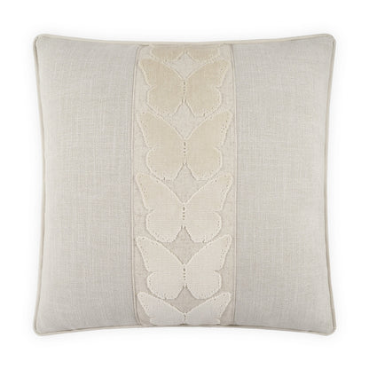 D.V. KAP HOME   24" x 24" Coleous Pillow - Ivory Animal, Novelty, Band / Ribbon    - 4242-I-2424