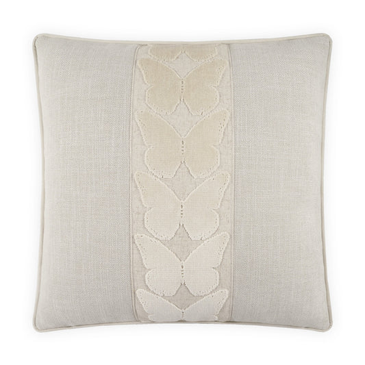 D.V. KAP HOME   24" x 24" Coleous Pillow - Ivory Animal, Novelty, Band / Ribbon    - 4242-I-2424