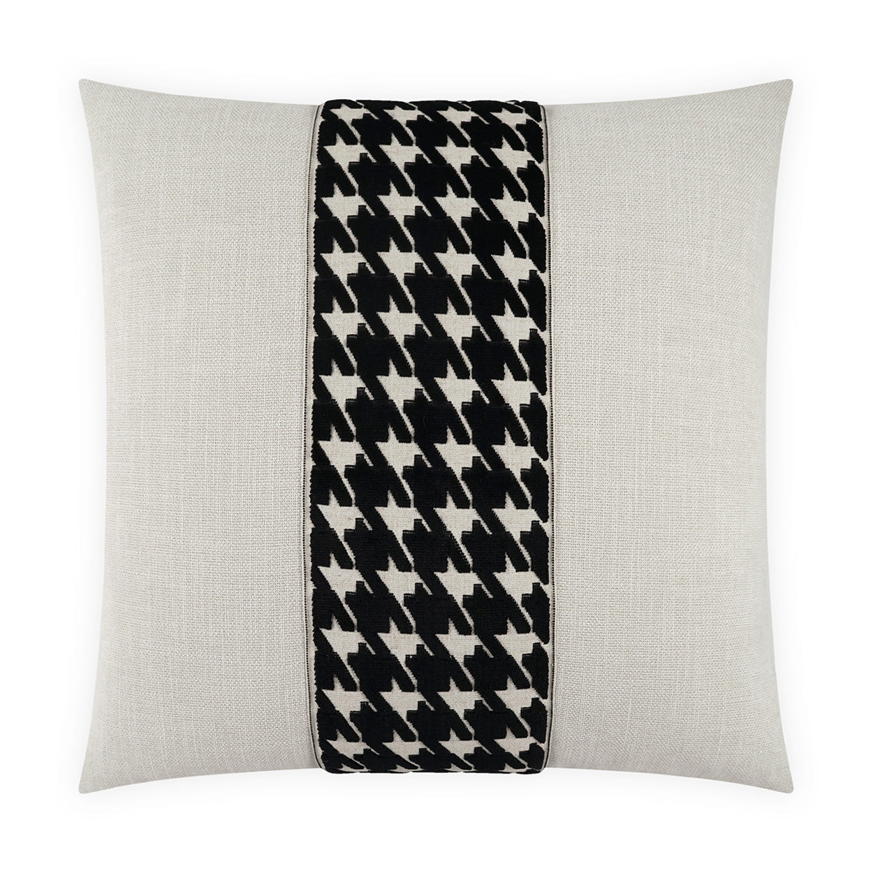 D.V. KAP HOME   24" x 24" Ennis Pillow - Jet Traditional, Band / Ribbon    - 4243-J-2424