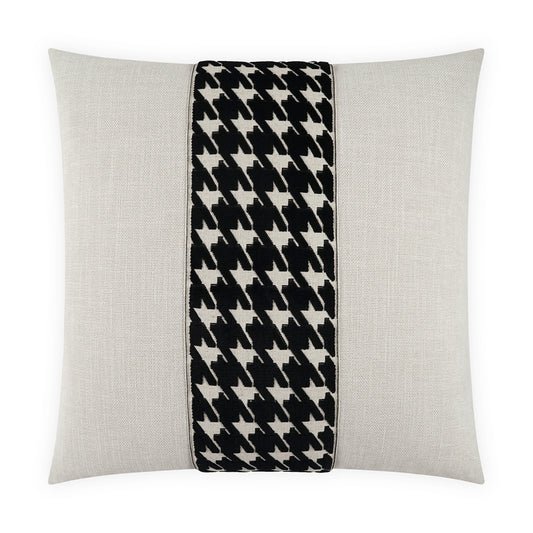 D.V. KAP HOME   24" x 24" Ennis Pillow - Jet Traditional, Band / Ribbon    - 4243-J-2424