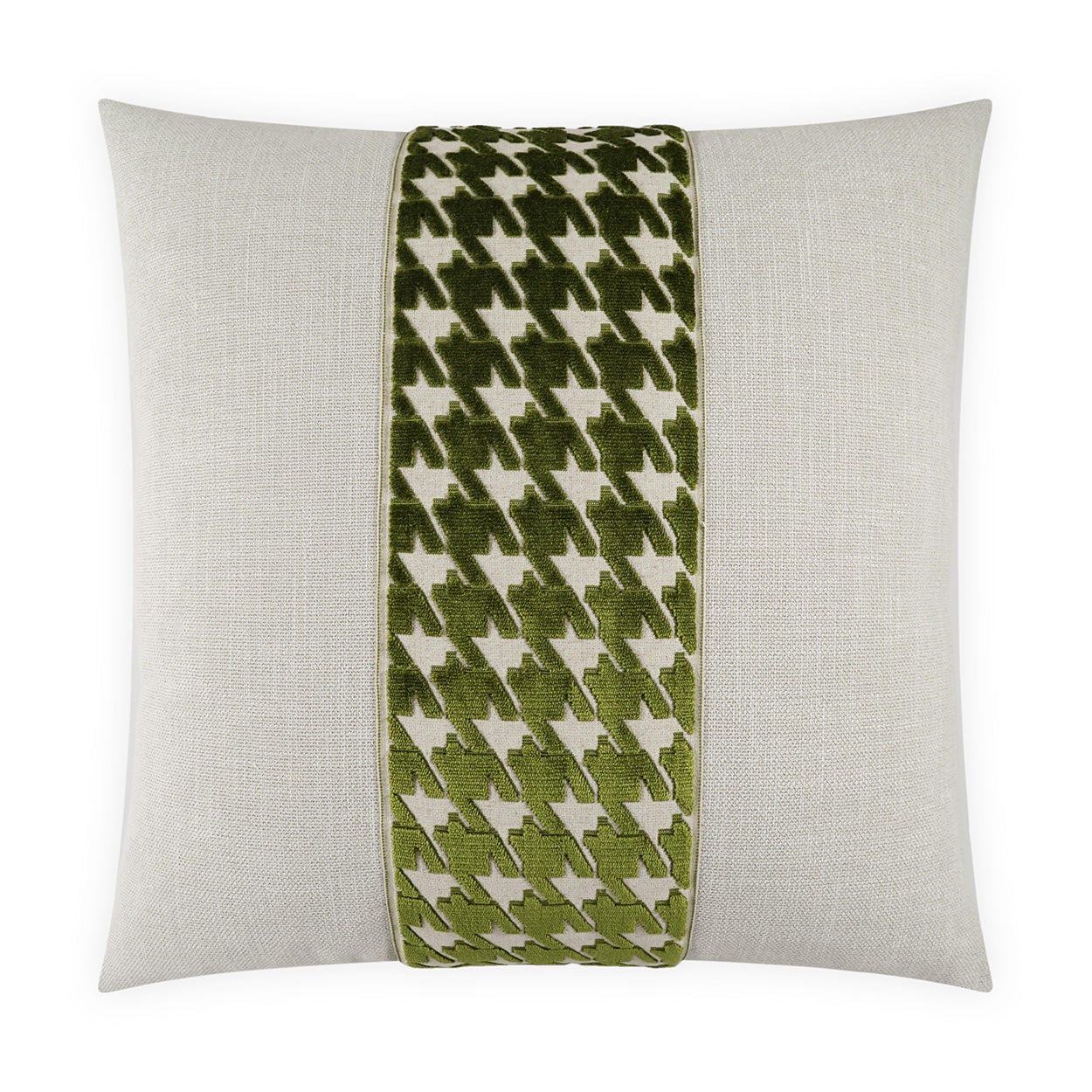 D.V. KAP HOME   24" x 24" Ennis Pillow - Kiwi Traditional, Band / Ribbon    - 4243-K-2424