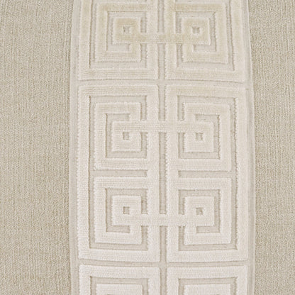 D.V. KAP HOME   24" x 24" Terus Pillow - Ivory Traditional, Band / Ribbon    - 4244-I-2424