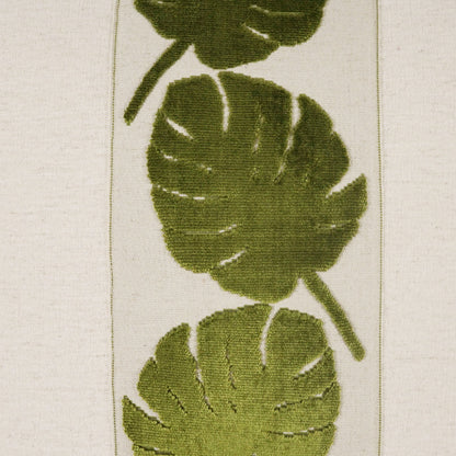 D.V. KAP HOME   24" x 24" Palm Leaf Pillow - Kiwi Floral, Band / Ribbon    - 4245-K-2424