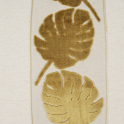 D.V. KAP HOME   24" x 24" Palm Leaf Pillow - Midas Floral, Band / Ribbon    - 4245-M-2424