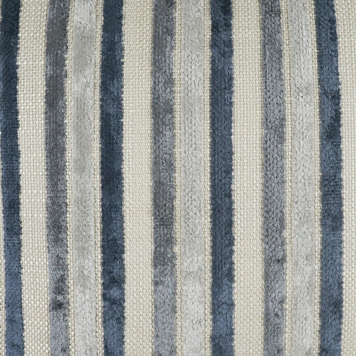 D.V. KAP HOME   24" x 24" Borderline Pillow - Blue Stripes, Textured    - 4250-B-2424