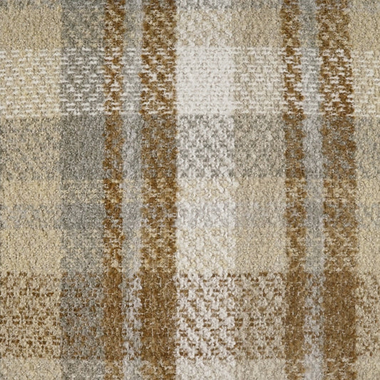 D.V. KAP HOME 4252-N-YARD Alistair Fabric - Natural Plaid - Check, Traditional, Farmhouse  Tan   - Alistair