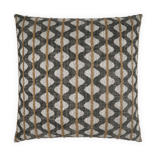 D.V. KAP HOME   24" x 24" Cheyenne Pillow - Noir Abstract, Modern, Global    - 4254-N-2424