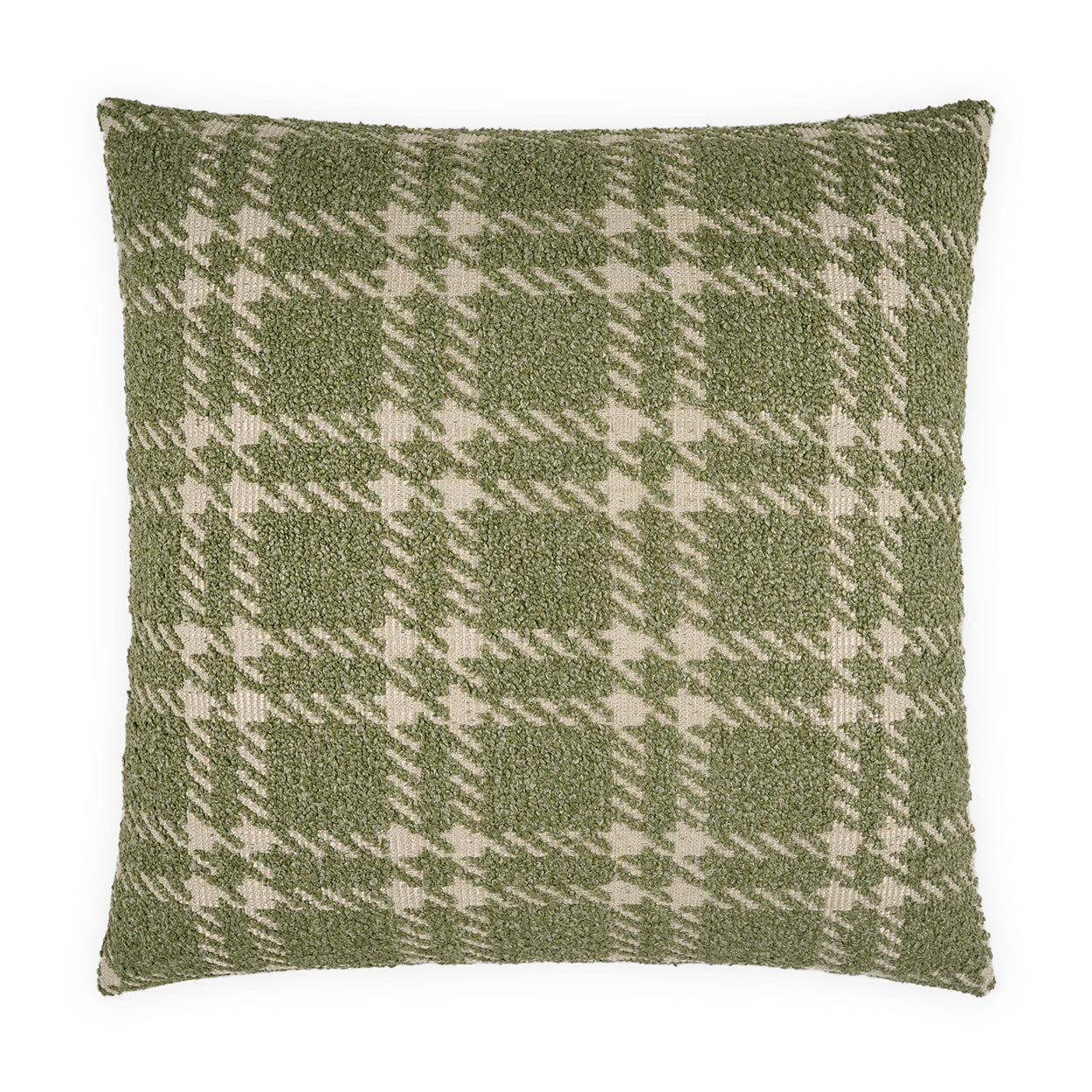 D.V. KAP HOME   24" x 24" Sherlock Pillow - Artichoke Plaid - Check, Traditional, Farmhouse    - 4255-A-2424
