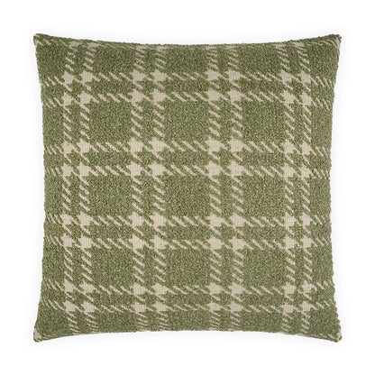 D.V. KAP HOME   24" x 24" Sherlock Pillow - Artichoke Plaid - Check, Traditional, Farmhouse    - 4255-A-2424