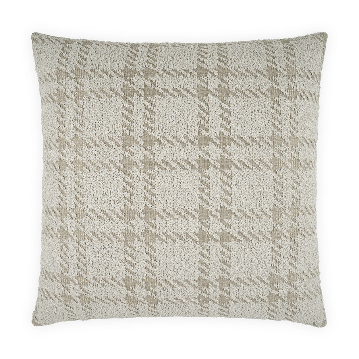 D.V. KAP HOME   24" x 24" Sherlock Pillow - Bone Plaid - Check, Traditional, Farmhouse, Beach    - 4255-B-2424