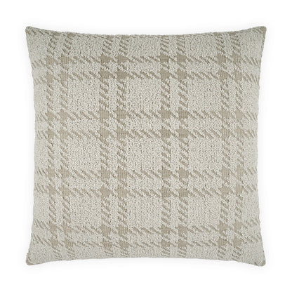 D.V. KAP HOME   24" x 24" Sherlock Pillow - Bone Plaid - Check, Traditional, Farmhouse, Beach    - 4255-B-2424