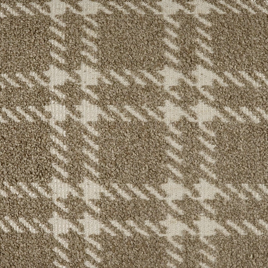 D.V. KAP HOME 4255-C-YARD Sherlock Fabric - Cocoa Plaid - Check, Traditional, Farmhouse  Taupe   - Sherlock