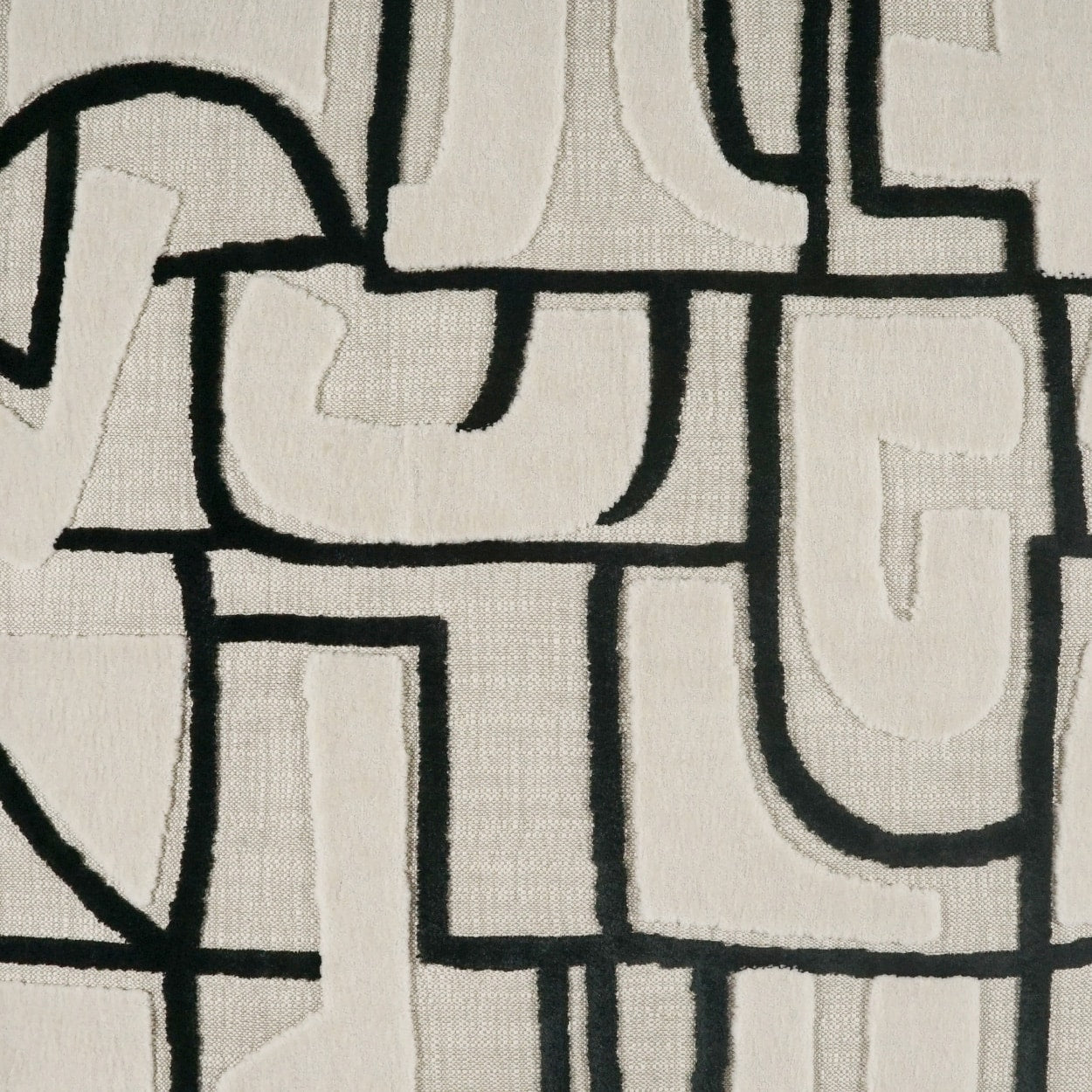 D.V. KAP HOME 4257-YARD Yasmeen Fabric Modern, Abstract, Geometric  Ivory   - Yasmeen