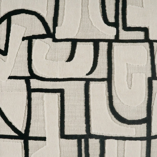 D.V. KAP HOME 4257-YARD Yasmeen Fabric Modern, Abstract, Geometric  Ivory   - Yasmeen