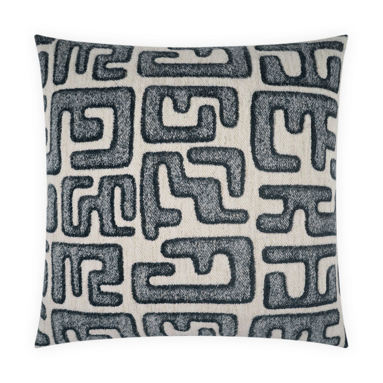 D.V. KAP HOME   24" x 24" Bantu Pillow - Navy Abstract, Modern, Global    - 4260-N-2424