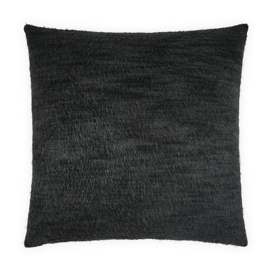 D.V. KAP HOME   24" x 24" Fozzie Pillow - Ebony Solid, Textured    - 4262-E-2424