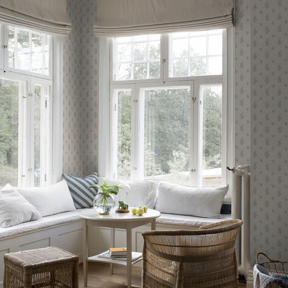 SCHUMACHER WALLCOVERING  BORASTAPETER PETIT FLEURS   BLUE   - 4264