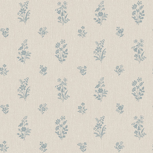 SCHUMACHER WALLCOVERING  BORASTAPETER PETIT FLEURS   BLUE   - 4264