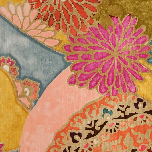 D.V. KAP HOME 4265-YARD Magnum Fabric Floral, Traditional, Global  Fuchsia, Multi   - Magnum