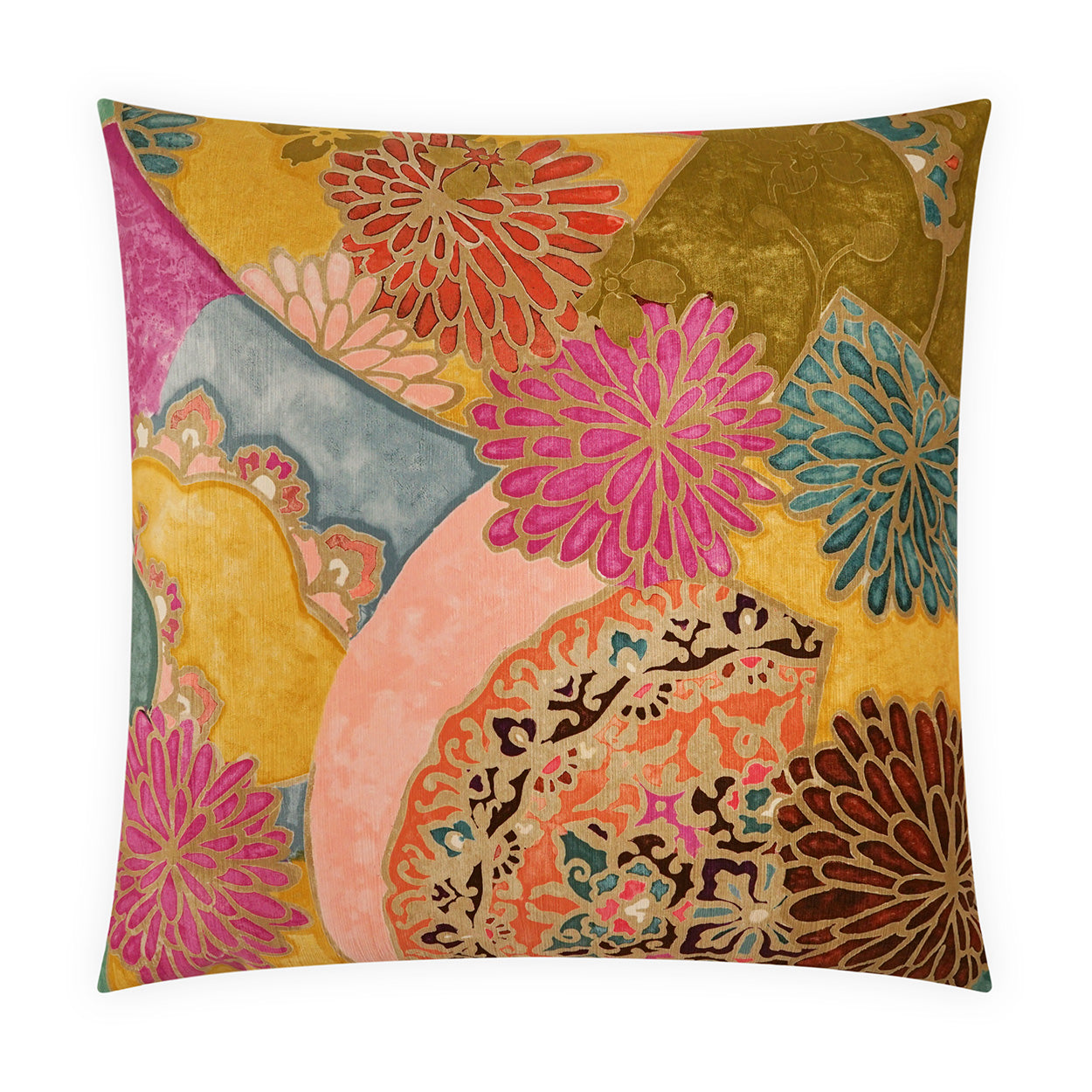 D.V. KAP HOME   24" x 24" Magnum Pillow Floral, Traditional, Global    - 4265-2424