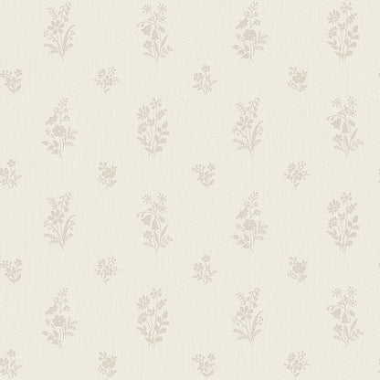 SCHUMACHER WALLCOVERING  BORASTAPETER PETIT FLEURS   NATURAL   - 4265