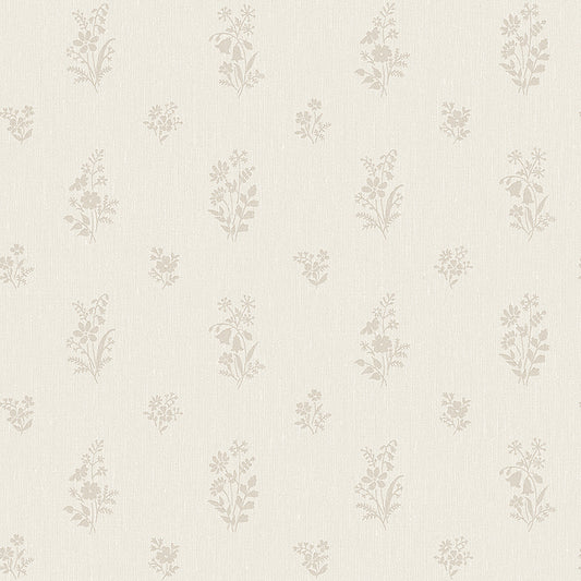 SCHUMACHER WALLCOVERING  BORASTAPETER PETIT FLEURS   NATURAL   - 4265