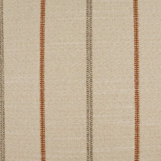 D.V. KAP HOME 4268-C-YARD Greenwich Fabric - Camel Stripes, Beach  Copper, Tan   - Greenwich