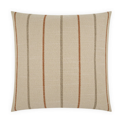 D.V. KAP HOME   24" x 24" Greenwich Pillow - Camel Stripes, Beach    - 4268-C-2424