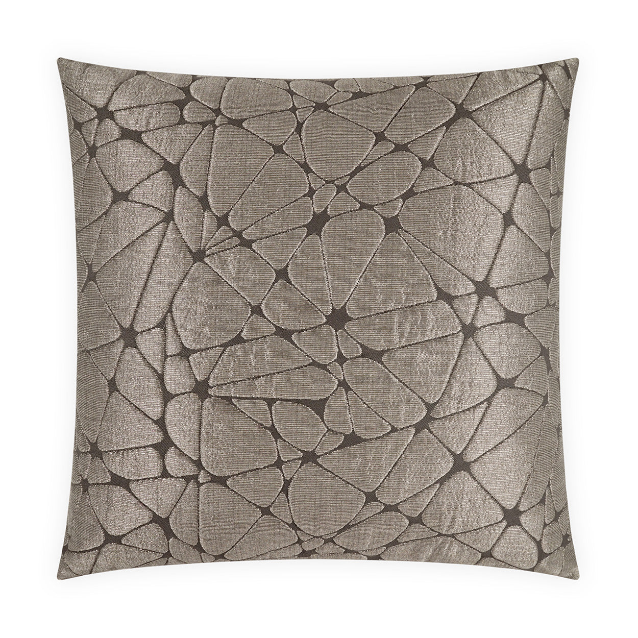 D.V. KAP HOME   24" x 24" Amelie Pillow - Aluminum Glam, Modern, Transitional, Abstract    - 4277-A-2424