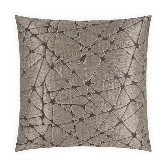 D.V. KAP HOME   24" x 24" Amelie Pillow - Aluminum Glam, Modern, Transitional, Abstract    - 4277-A-2424
