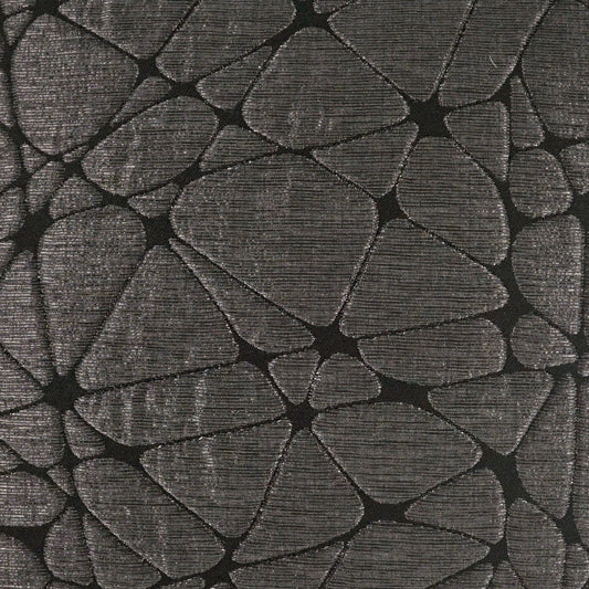 D.V. KAP HOME 4277-G-YARD Amelie Fabric - Gunmetal Glam, Modern, Transitional, Abstract  Black, Charcoal   - Amelie